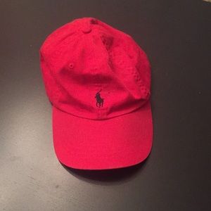 Red polo hat